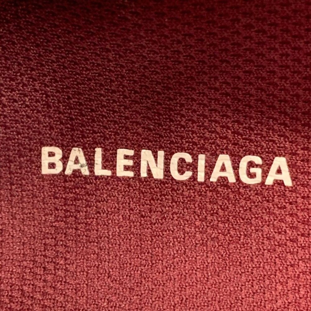 Balenciaga Track Sneakers Mens Size 9 Burgundy Mesh & Rubber Chunky Sole Athleti - Picture 6 of 7